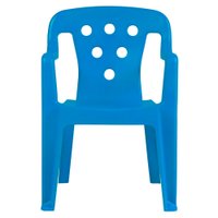 Cadeira de Plástico Infantil Kids Azul - Mor