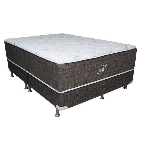 Conjunto Cama Box King de Molas Ensacadas Ortobom Star 193x203