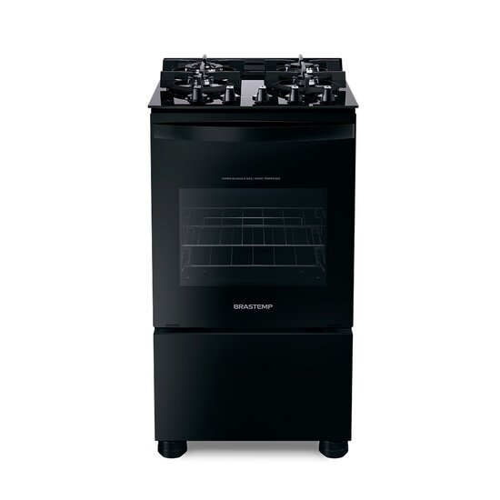 Fogão Brastemp 4 Bocas com Mesa de Vidro, Chama Dupla - BFO4XAE