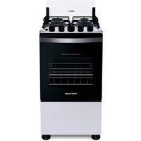 Fogão Brastemp 4 Bocas Branco Duas Prateleiras Alturas Ajustáveis - BFO4NBB 