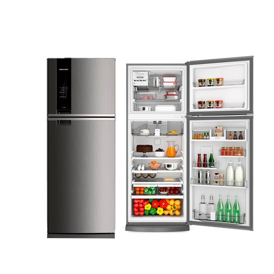 Geladeira Brastemp Frost Free Duplex 462 Litros, Inox - BRM56BK