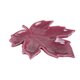 Escultura Decorativa Folha Wolff em Cerâmica, 23x22x4 cm, Vermelho - 60946 