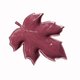 Escultura Decorativa Folha Wolff em Cerâmica, 23x22x4 cm, Vermelho - 60946 