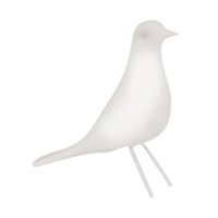 Escultura Decorativa Pássaro Mai Home em Cerâmica, 10 cm, Branco - DPD01248 