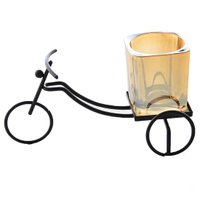 Bicicleta Decorativa Bela Flor 16cm, Preta - 10930