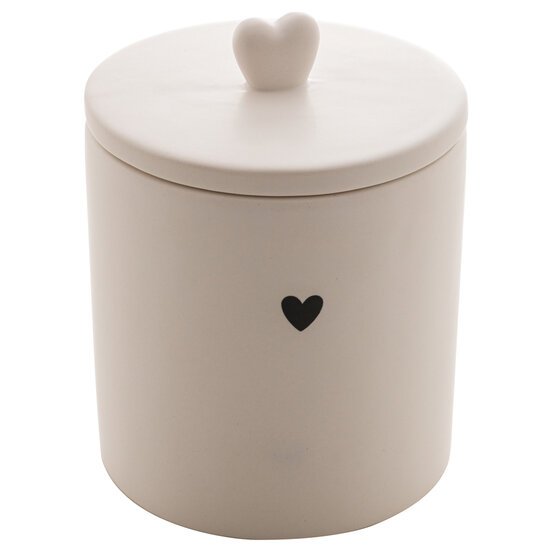 Potiche Lyor Heart, Cerâmica, Branco - 8681