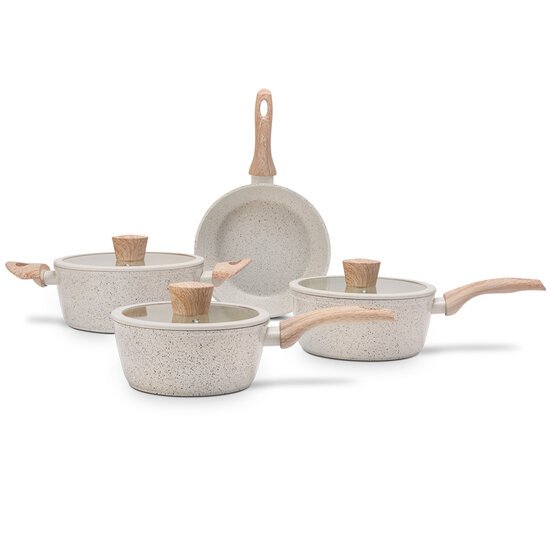 Conjunto de Panelas Brinox Sirius com 4 peças, Vanilla - 4814/100