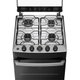 Fogão a Gás de Piso 4 Bocas Continental, Mesa de Inox, Branco - FC4IB