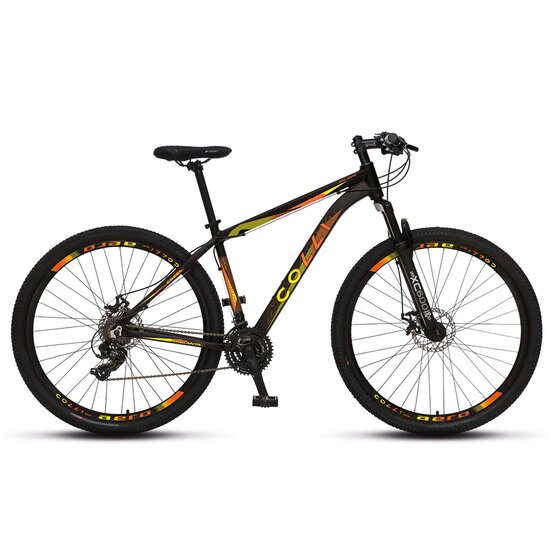 Bicicleta Colli Atalanta, Aro 29 Aero, Freio a Disco, Câmbio Shimano 17'' Preta