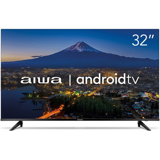 Smart TV Android D-LED 32'' Aiwa, 2 HDMI, 2 USB, Wi-Fi - AWS-TV-32-BL-02