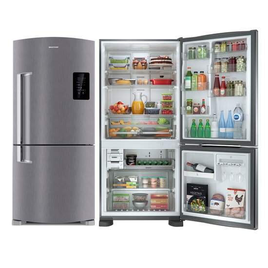 Geladeira Brastemp Frost Free Inverse e Super Capacidade Inox 588 Litros BRE85AK