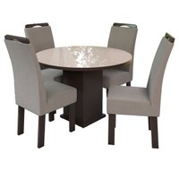 Conjunto Mesa Redonda com 4 Cadeiras Talismã New Ametista