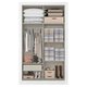 Guarda-Roupa / Roupeiro THB City Glass, 2 Portas de Correr, 1 Gaveta