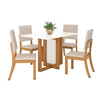 Conjunto Mesa com 4 Cadeiras Henn Thalia em MDF e MDP