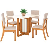 Conjunto Mesa com 4 Cadeiras Henn Thalia em MDF e MDP