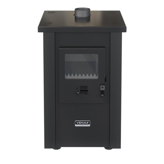 Calefator à Lenha Venax Vulcano, Dupla Combustão, Preto