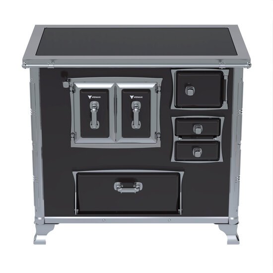 Fogão à Lenha Venax N2 Gabinete Século XVIII Premium, Preto