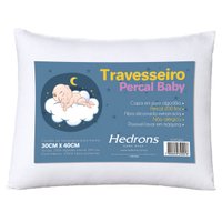 Travesseiro Hedrons Percal Baby com Capa de Algodão, Não Alérgico - 30 x 40 cm