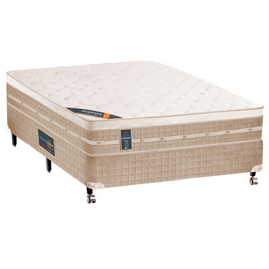 Conjunto Cama Box Casal Castor Premium Tecnopedic System, Molas - 138x188 cm