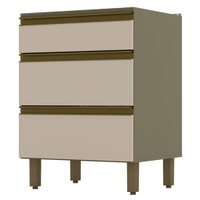 Balcão 60 cm em MDF Henn Connect, 3 Gavetas - C63