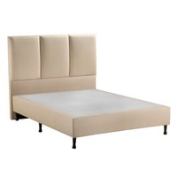 Base Cama Box Solteiro e Cabeceira S. Design Monreale para Colchão de 88cm, Bege