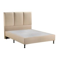 Base Cama Box Casal e Cabeceira S. Design Monreale para Colchão de 138cm, Bege