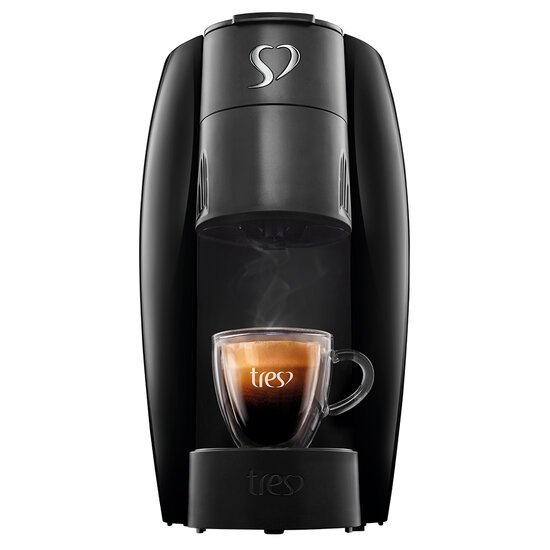 Cafeteira Espresso LOV TRES, 3 Corações, Preta