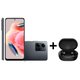 Smartphone Xiaomi Redmi Note 12 4GB + 128GB Cinza + Fone Xiaomi Earbuds 2