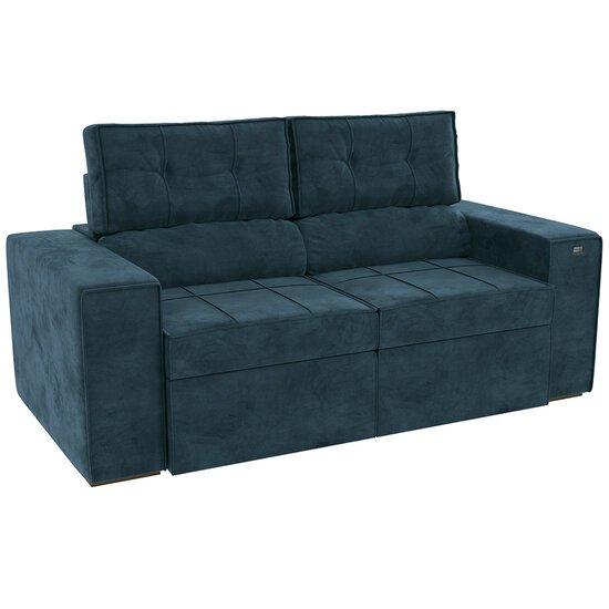 Sofá 1,88 Metros Retrátil e Reclinável Kappesberg Lanus, Veludo Deluxe - S125
