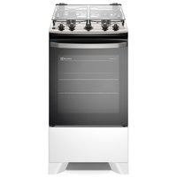 Fogão a Gás de Piso 4 Bocas Electrolux em Inox com VaporBake, Branco - FE4IB