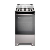 Fogão a Gás de Piso 4 Bocas Electrolux em Inox com VaporBake, Cinza- FE4IS