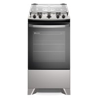 Fogão a Gás de Piso 4 Bocas Electrolux em Inox com VaporBake, Cinza- FE4IS