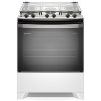 Fogão a Gás de Piso 5 Bocas Electrolux em Inox com VaporBake, Branco - FE5IB