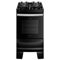 Fogão 4 Bocas Preto com Mesa de Vidro Atlas Agile Up Bivolt
