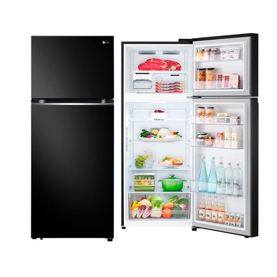 Geladeira LG 2 Portas 395 Litros Frost Free Top Freezer Preta - GN-B392PX