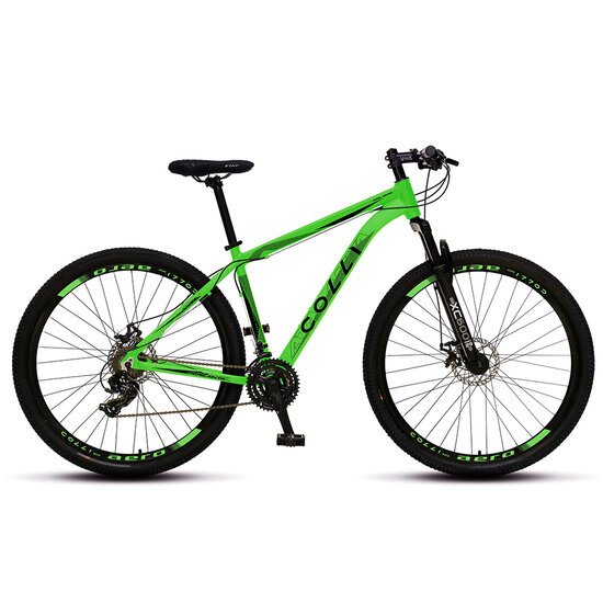 Bicicleta Colli Atalanta, Aro 29 Aero, Freio a Disco, Câmbio Shimano 17'' Verde 