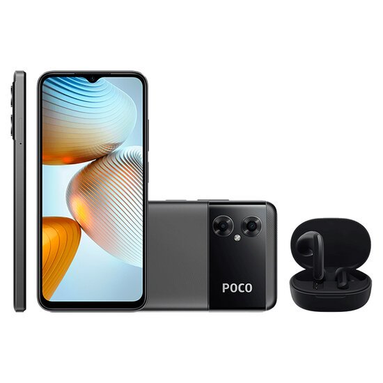 Smartphone Poco M4 5G 6GB+128GB + Fone Bluetooth, Xiaomi - CMB34