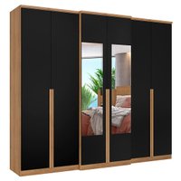 Guarda Roupas 6 Portas 4 Gavetas THB Valência Glass