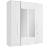 Guarda-Roupa 4 Portas 2 Gavetas THB Splendore Glass