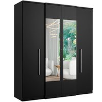 Guarda-Roupa 4 Portas 2 Gavetas THB Splendore Glass