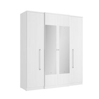 Guarda-Roupa 4 Portas 2 Gavetas THB Splendore Glass