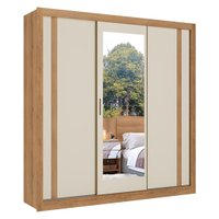 Guarda-Roupa 3 Portas 4 Gavetas THB Ibiza Glass