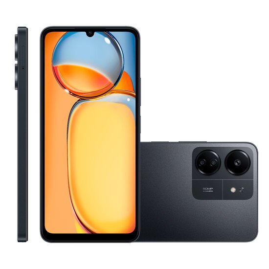 Smartphone Xiaomi Redmi 13C BR  6,74'' 90Hz, 8 GB RAM + 256 GB, Preto - CX385