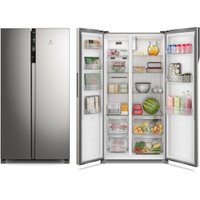 Geladeira Electrolux F. Free 435 Litros Inverter Side by Side Inox Look - IS4S