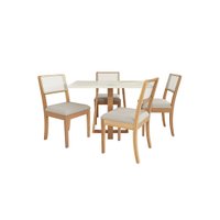 Conjunto de Mesa Maciça Elma com 4 Cadeiras Lola Kappesberg