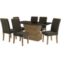 Conjunto de Mesa com 6 Cadeiras Kappesberg Tilia