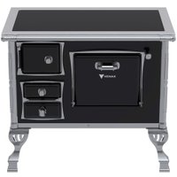 Fogão à Lenha Vidro Vitrocerâmico Venax GII N1 Premium, Preto