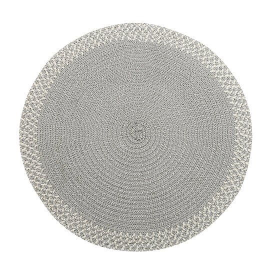 Lugar Americano Wolff, Poliéster, Branco/Preto 38x38 - 25775