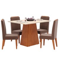 Conjunto de Mesa DJ Móveis Dulce Com 4 Cadeiras Lia
