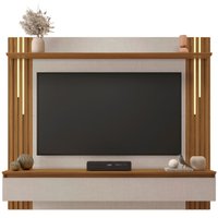 Painel para TV até 65'' Notavel, Ripado, Off White/Freijó - NT1345